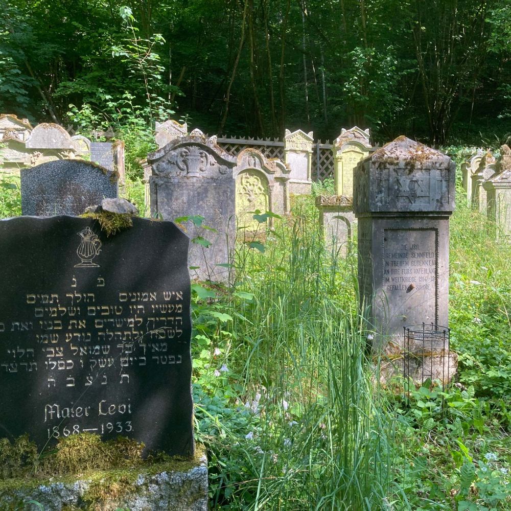 Grabsteinge auf dem Jüdischen Friedhof Sennfeld