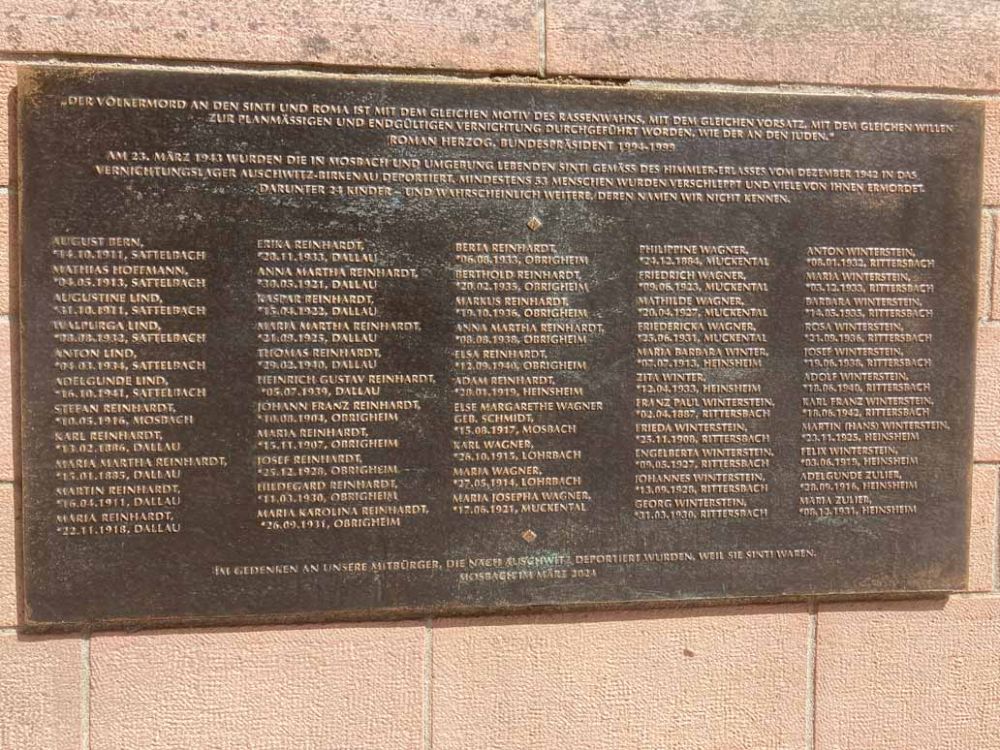 Mosbach Gedenktafel am Marktplatz