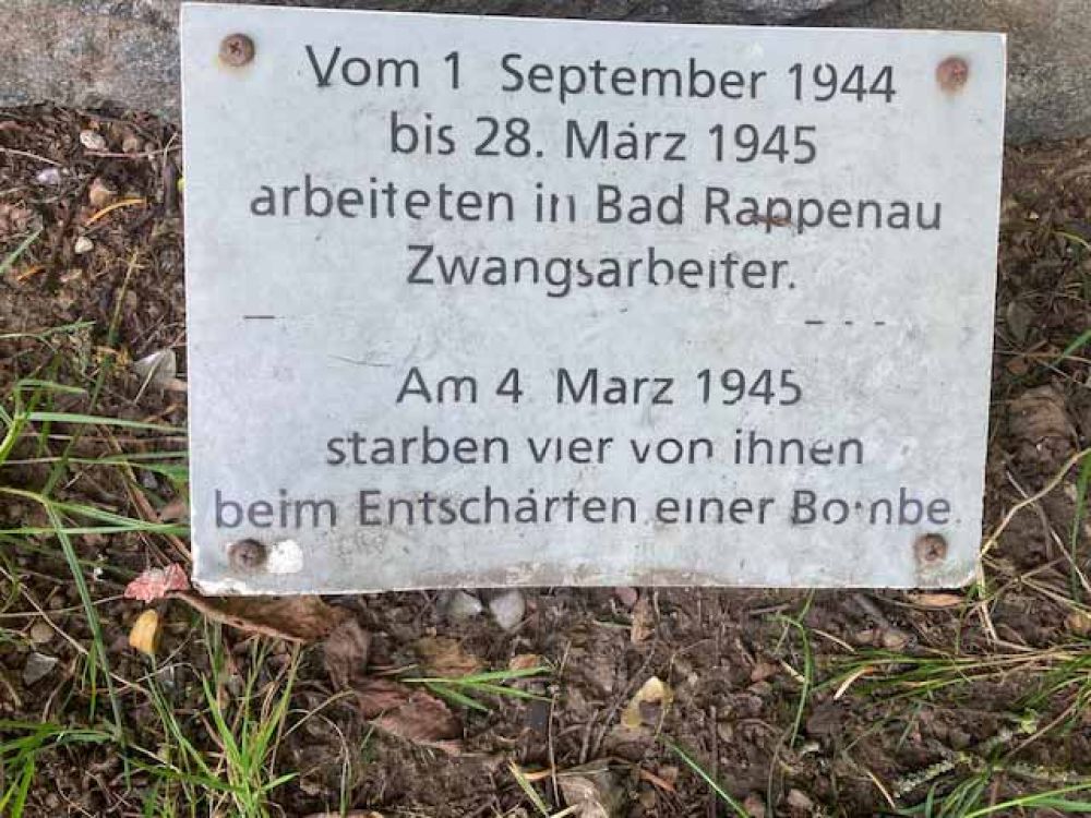 Gedenkstein Inschrift Bad Rappenau